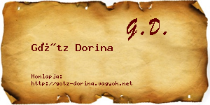 Götz Dorina névjegykártya